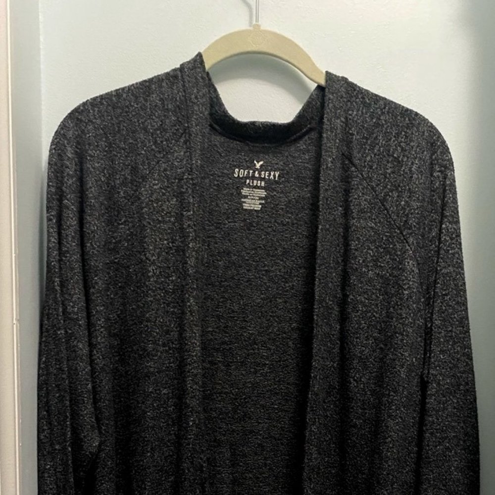 AE Soft & Sexy Plush Cardigan - Gray